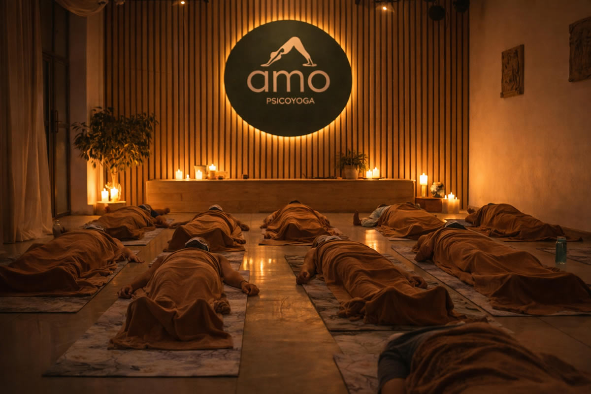 Práctica de PsicoYoga en Amo Psicoyoga